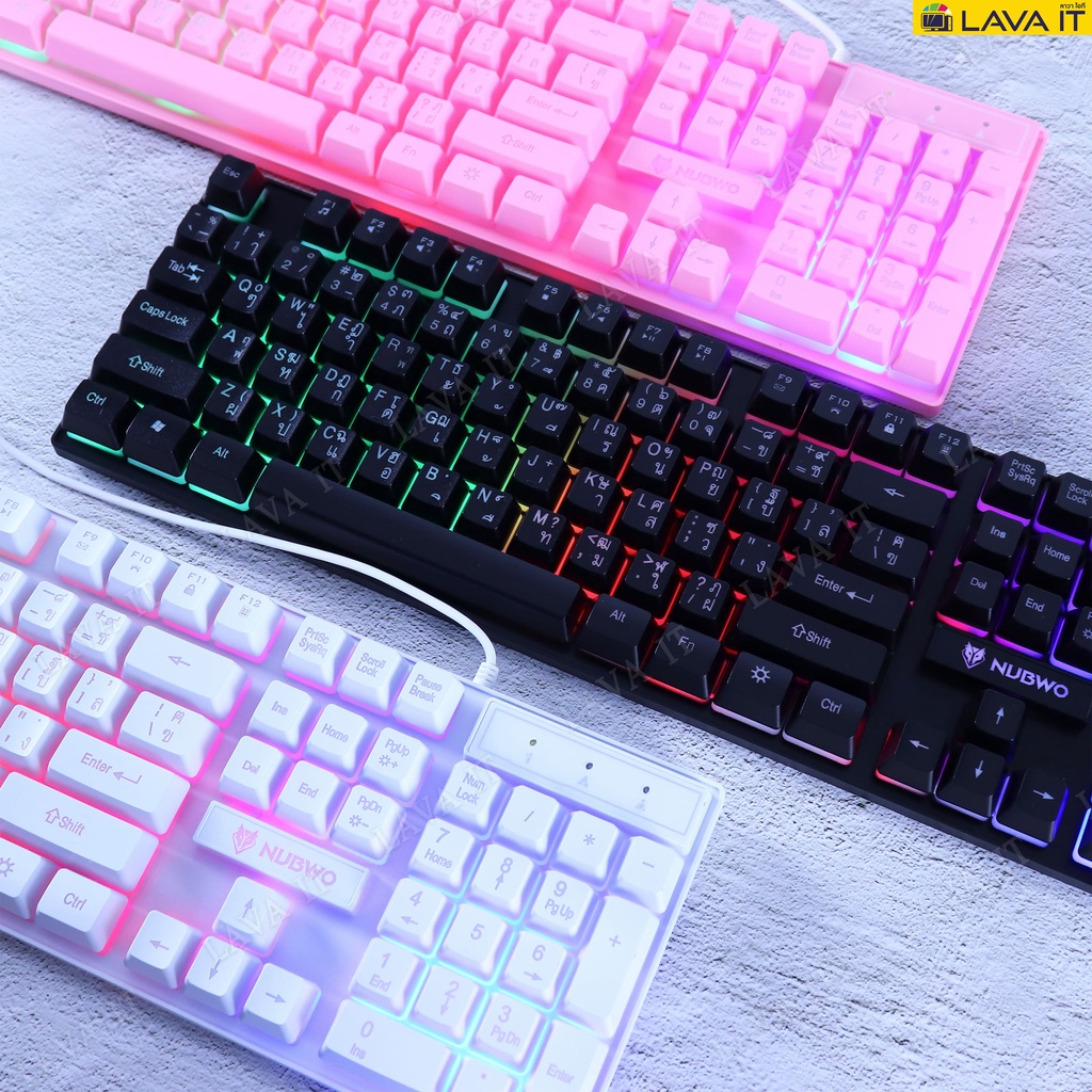 ภาพสินค้าNubwo NKM-623 SAVITAR RGB Gaming Keyboard & Mouse (TH) คีย์บอร์ด&เมาส์เกมมิ่ง (รับประกันสินค้า 1 ปี) จากร้าน lava_it บน Shopee ภาพที่ 4