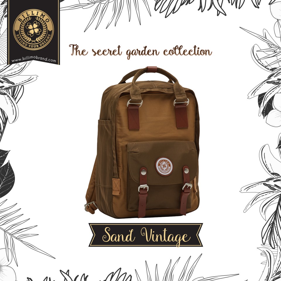 กระเป๋าเป้-กระเป๋าสะพายหลัง-billimo-sand-vintage-the-secret-garden-collection