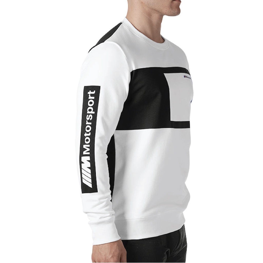 bmw-motorsport-เสื้อสเว็ตเตอร์บุรุษ-สีขาว-ดำ