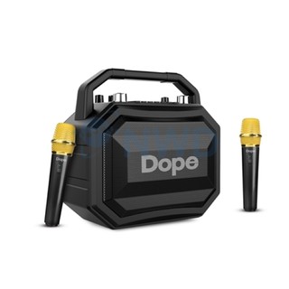 Dope Karaoke Bluetooth Speaker ลำโพงบลูทูธ รุ่น Karaoke + ไมค์คู่ 2 ตัว