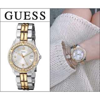 🎀 (สด-ผ่อน) นาฬิกาสีทูโทน ประดับคริสตัล U0026L1 Watch Womens Two-tone Stainless Steel Bracelet 36mm
