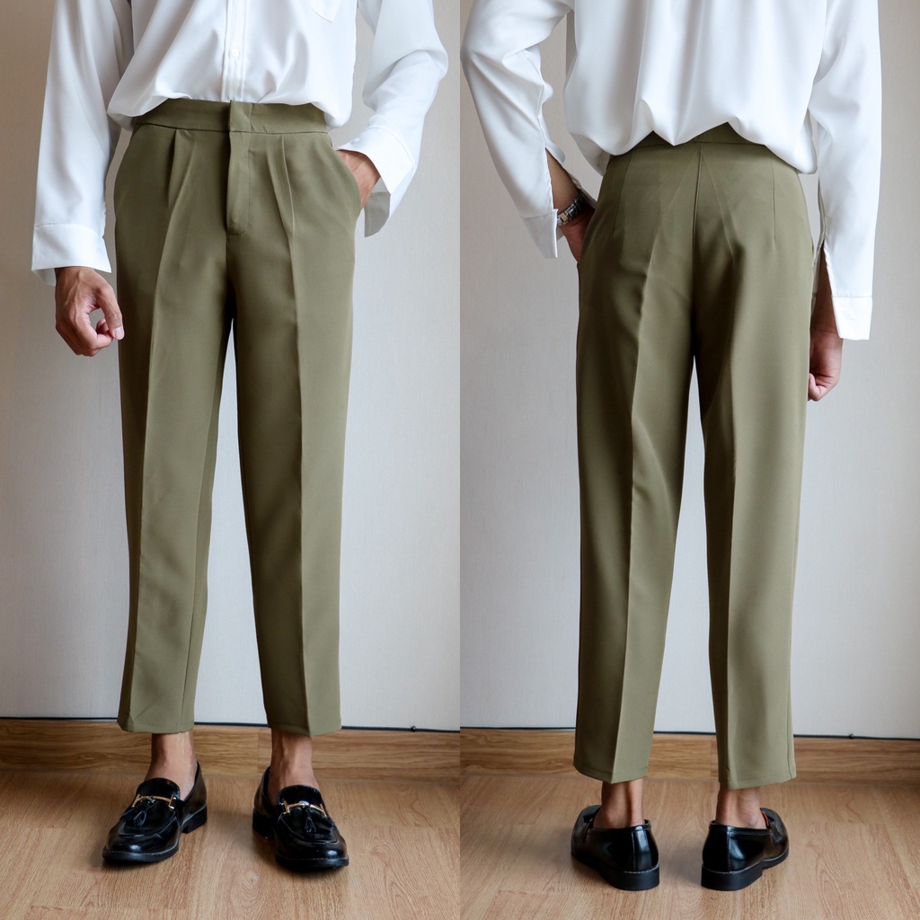 สินค้าขายดี-baron-common-pants-กางเกงขายาวสแลคขาเต่อเอวสูง