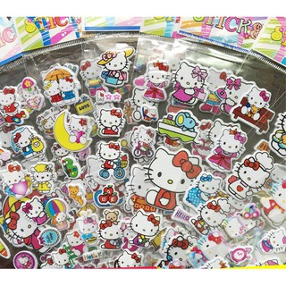 Sticker 3D ลายคิตตี้ ลายkitty สติ๊กเกอร์นูน สติ๊กเกอร์การ์ตูน สติ๊กเกอร์peppa pig  สติ๊กเกอร์Kitty