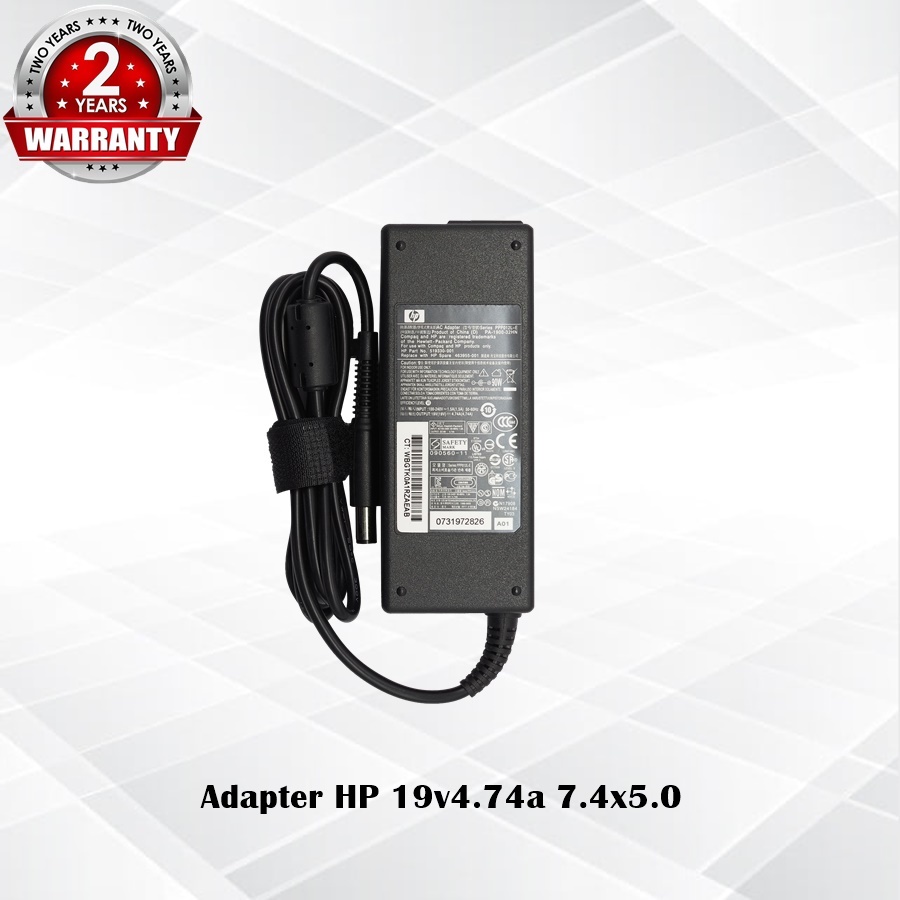 ราคาและรีวิวAdapter HP 19v4.74a *7.4x5.0* / อแดปเตอร์ เอชพี 19v4.74a *7.4x5.0* แถมฟรีสายไฟ AC *ประกัน 2 ปี