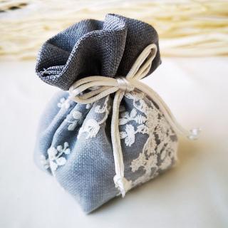 ภาพขนาดย่อสินค้าBST Drawstring Storage Bag Jewelry Embroidered String Elastic Rope Gift Package Bracelet Ring Bags