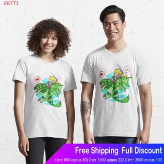 เสื้อแฟชั่นผญ SKTT1 เสื้อยืดแขนสั้น Monster Hunter Princess Essential T-Shirt Mens Womens T-shirts