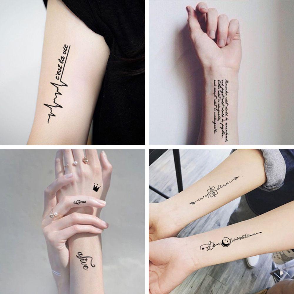 bliss-สติกเกอร์รอยสักชั่วคราว-ลายตัวอักษรภาษาอังกฤษ-สีดํา-กันน้ํา-สไตล์จีน-สําหรับผู้หญิง-และผู้ชาย