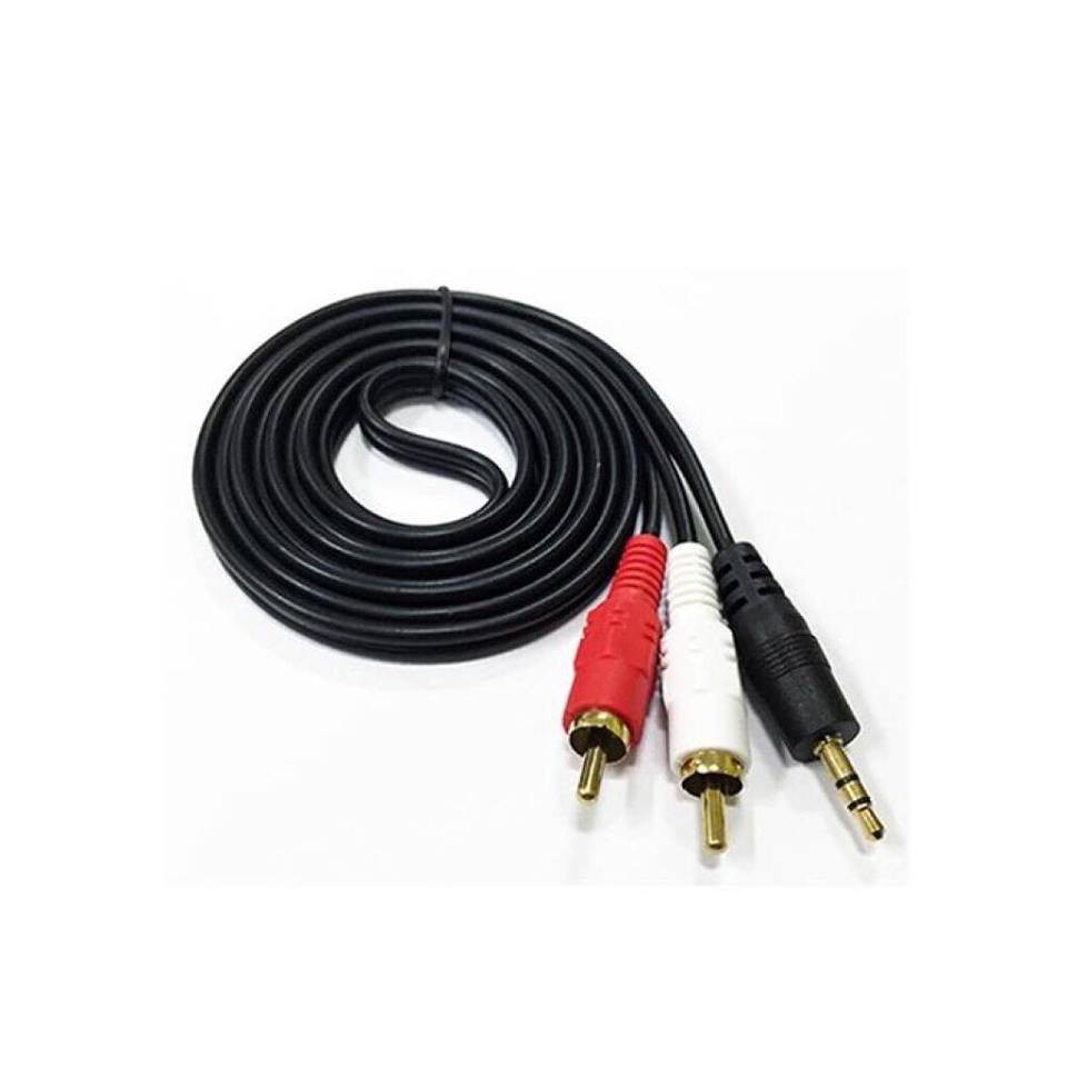 ราคาและรีวิวสายต่อลำโพง สายลำโพง สาย3.5ออกAV2หัว สายStereo 3.5 to AV จากคอมต่อเข้าลำโพง 1.8เมตร / 3เมตร / 5เมตร /10เมตร15เมตร 20เมตร