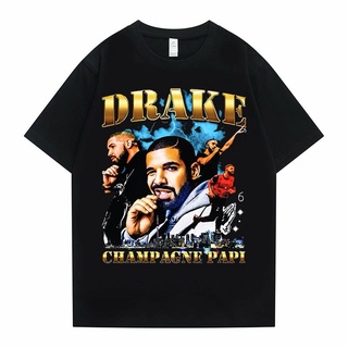 [S-5XL] เสื้อยืดแขนสั้นลําลอง พิมพ์ลาย Awesome Rapper Drake สไตล์ฮิปฮอป โอเวอร์ไซซ์ แฟชั่นฤดูร้อน สําหรับผู้ชาย และผู้หญ