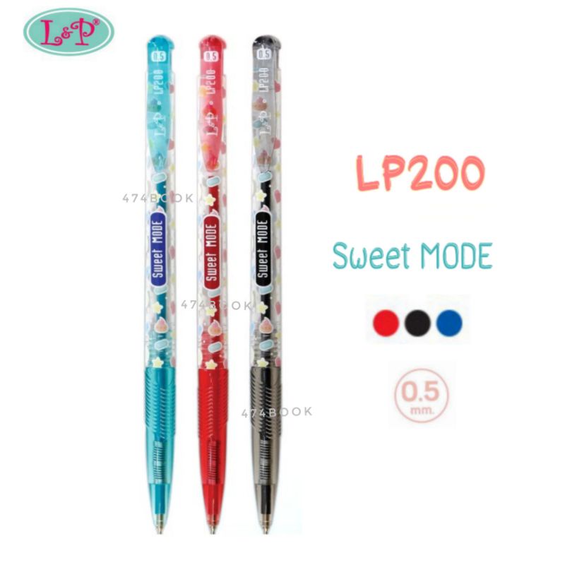 ปากกา ปากกาลูกลื่น สวีต โหมด L&P LP200 แบบกด ลายเส้น 0.5mm. (1ด้าม ...