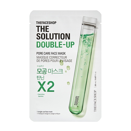 ภาพหน้าปกสินค้าTHE FACE SHOP THE SOLUTION DOUBLE-UP PORE CARE FACE MASK