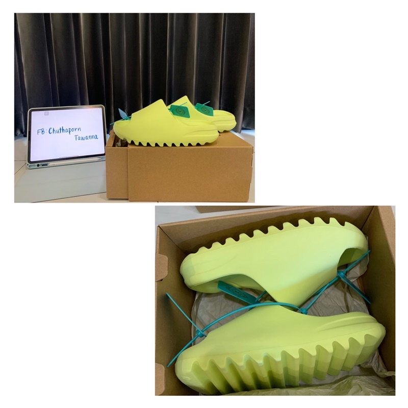 รับพรี-adidas-originals-yeezy-slide-glow-green