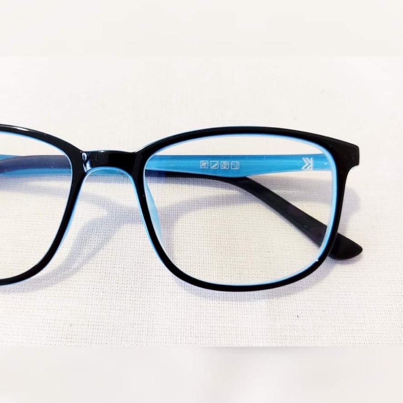 แว่นสายตาสั้น-ยาว-ป้องกันแสงสีฟ้า-กรอบยืดหยุ่นได้-blue-blue