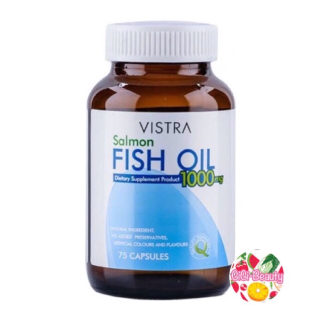 ภาพหน้าปกสินค้าVistra Salmon Fish Oil วิสทร้า น้ำมันปลาแซลมอน 1000มก 75/100 เม็ด จากร้าน pavina037 บน Shopee