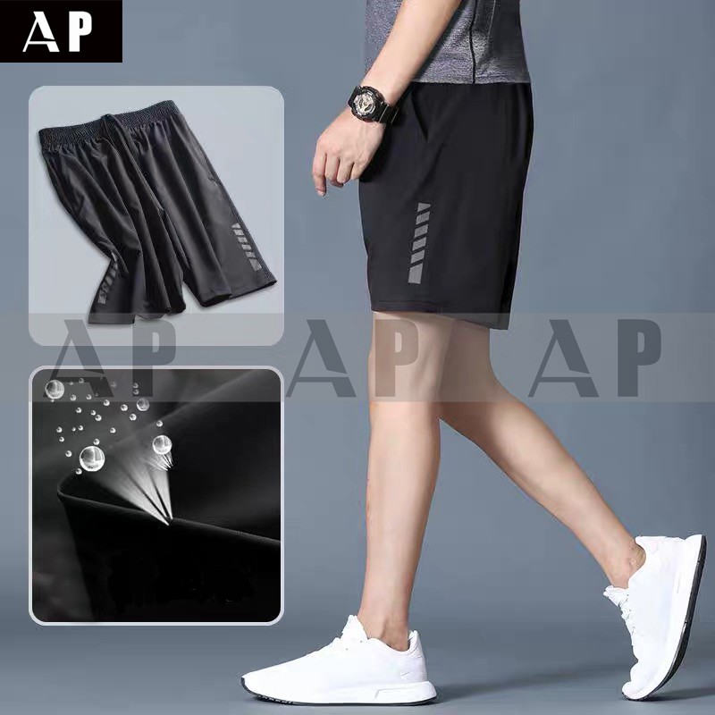 apกางเกงขาสั้นกีฬาลำลองสำหรับผู้ชาย-เนื้อผ้าใส่สบาย