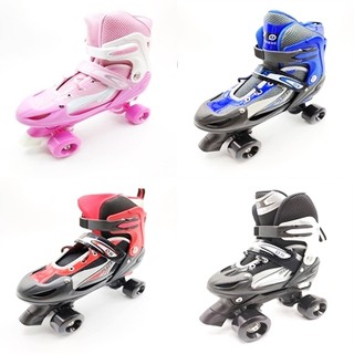 ภาพขนาดย่อของภาพหน้าปกสินค้ารองเท้าสเก็ต โรลเลอร์สเกต A0026 Rollerskate สำหรับเด็กหญิงและชาย รุ่น 4 ล้อ ปรับขนาดไซร์ได้ มี size S M L จากร้าน chen_2222 บน Shopee ภาพที่ 1