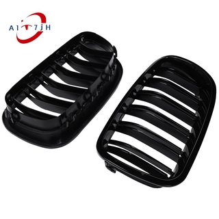 กระจังหน้ารถยนต์สีดําสําหรับ Bmw F10 F18 F02 F11 M5 10-15 Dual Slat