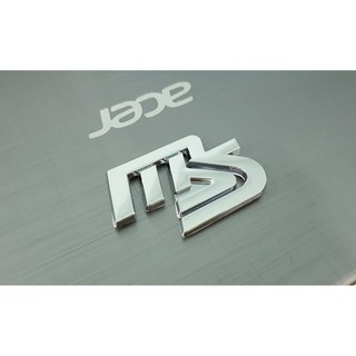 โลโก้ MS อลูมิเนียมแท้ สำหรับรถ Mazda ทุกรุ่น ( LOGO MS MAZDASPEED สีโครเมี่ยม )