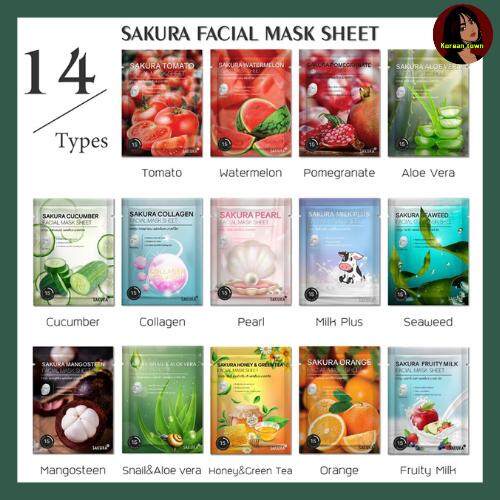 sakura-facila-mask-sheet-มาส์ก-ซากุระ-เฟสเชียล-มาส์กหน้าซากุระ-14-สูตร