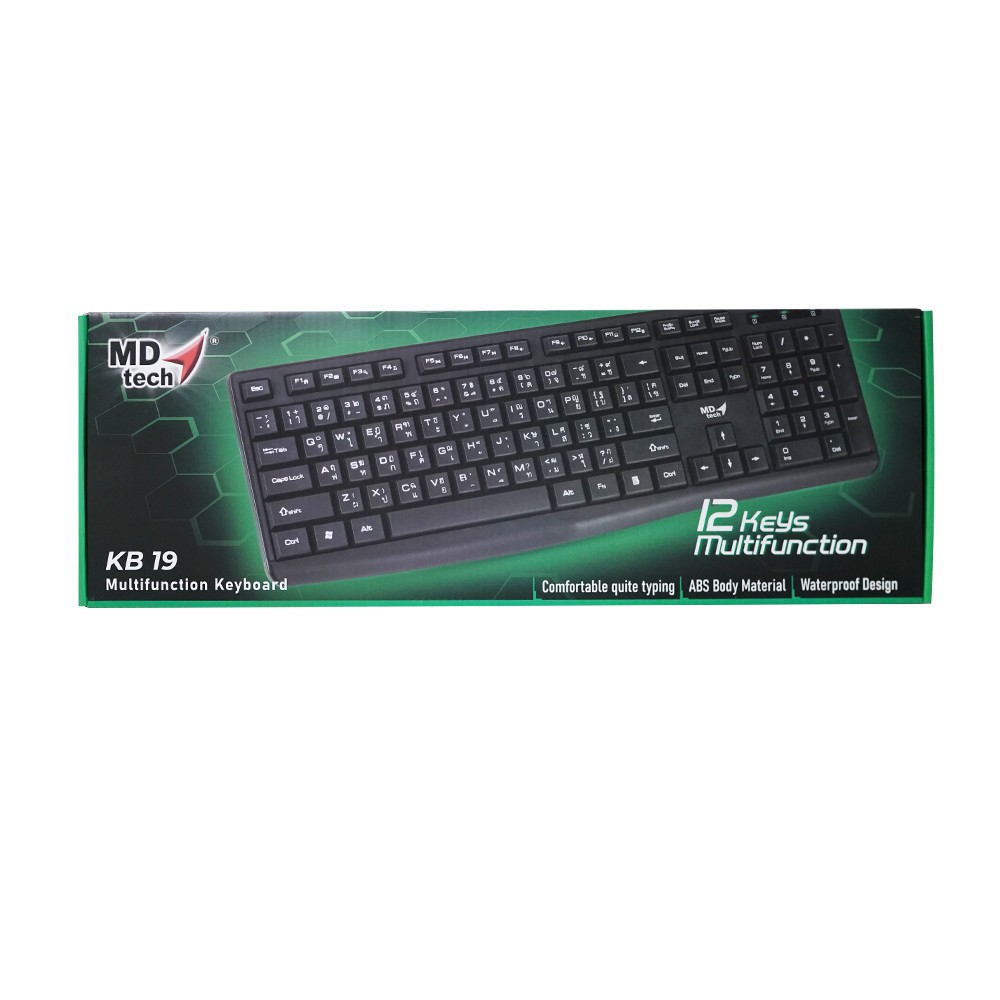 Keyboard MD tech KB19 usb คีย์บอร์ด สาย ยูเอสบี | Shopee Thailand