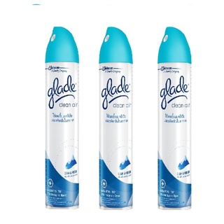 Glade clean air spray 320 ml . x 3 pcs. สเปรย์ และขจัดกลิ่นในอากาศ