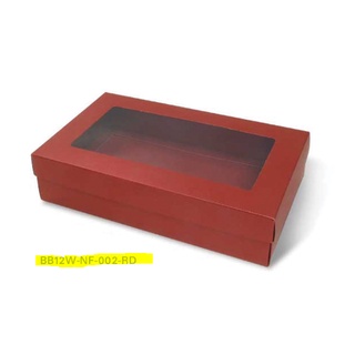 *10กล่อง ยังไม่พับขึ้นรูป กล่องของขวัญเมทัลลิคแบบมีหน้าต่าง   กว้าง 13.2 x ยาว 22.5 x สูง 5.5 เซนติเมตร ( BB12W-NF-002 )