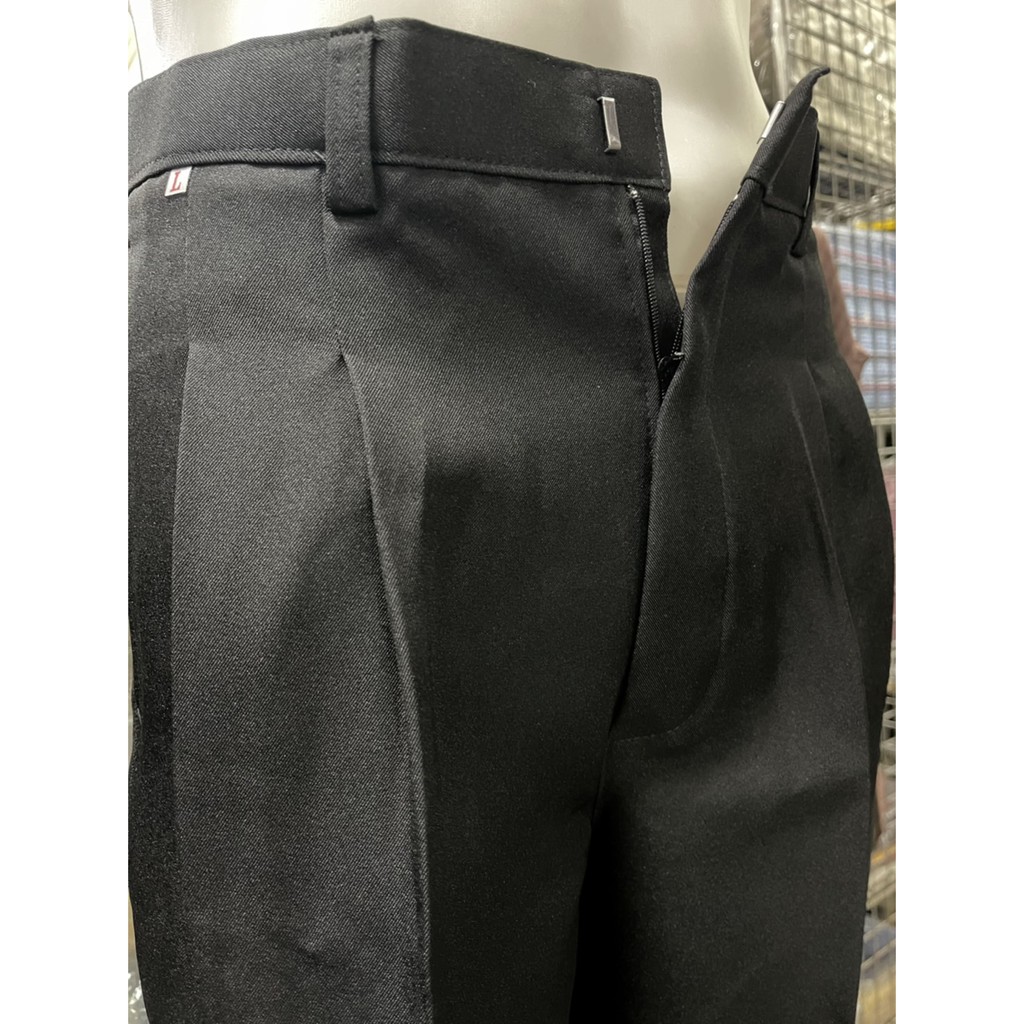 กางเกงผ้าโซล่อน-เกรดa-สีดำ-สีกรม-กางเกงทำงาน-ทรงลุงมีจีบหน้า-เอว26-28-30-32-34-36-38-40-42-44-46