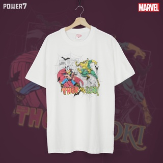 Power 7 Shop เสื้อยืดการ์ตูน ลาย มาร์เวล THOR love and thunder ลิขสิทธ์แท้ MARVEL COMICS  T-SHIRTS (MVX-005)