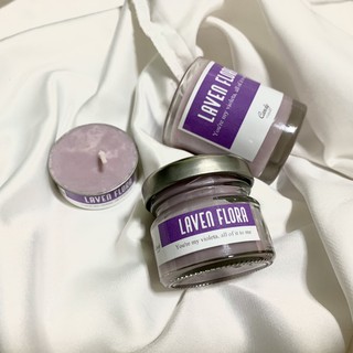 (New!!!) เทียนหอม กลิ่น ลาเวนฟอร์ร่า - Soy Candle Laven Flora เทียนหอมไขถั่วเหลือง เทียน ของขวัญให้คนที่คุณรัก