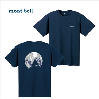 Montbell เสื้อยืดผ้าฝ้ายแขนสั้นพิมพ์ลายสําหรับผู้ชายและผู้หญิงS-5XL