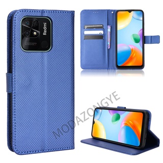 Xiaomi Redmi 10C เคส เคสฝาพับ PU Leather Wallet Case Stand Holder Flip Redmi 10C Redmi10C เคส