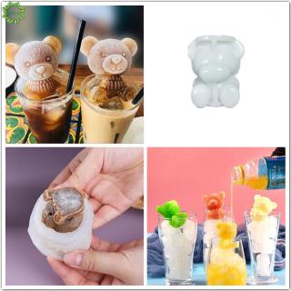 สินค้า Cod Qipin แม่พิมพ์รูปหมี อุปกรณ์ทำก้อนน้ำแข็ง สำหรับเครื่องดื่มเย็น กาแฟ ชา