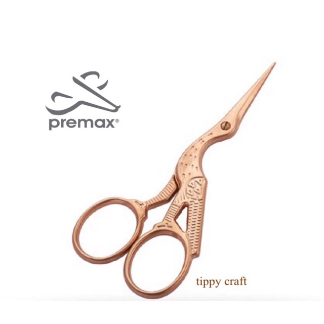 ภาพหน้าปกสินค้าPremax กรรไกรนกกะเรียน pink gold ขนาด 3.5 นิ้ว Italy  -(87073) จากร้าน tippy1 บน Shopee