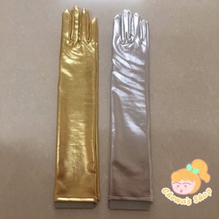ภาพขนาดย่อของภาพหน้าปกสินค้าถุงมือยาว แฟชั่น (สีพิเศษ : สีเงิน, สีทอง) จากร้าน chewarat_c บน Shopee