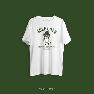 [S-5XL] เนื้อผ้าดี ❗️ Self Love ❗️ ลายสวย❗️ คมชัด❗️เสื้อยืด เสื้อสีขาว ลาย สีเขียว เสื้อยืดโอเวอร์ไซส์