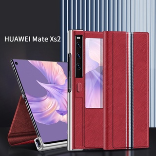 เคสหนัง ฝาพับแม่เหล็ก พร้อมขาตั้ง สําหรับ Huawei Mate XS2 5G Mate XS 2