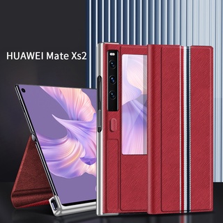เคสหนัง ฝาพับแม่เหล็ก พร้อมขาตั้ง สําหรับ Huawei Mate XS2 5G Mate XS 2