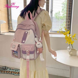 ✿ beginning ✿ กระเป๋าเป้สะพายหลัง กระเป๋านักเรียน พิมพ์ลายกระโหลก สไตล์ญี่ปุ่น สีสันสดใส สําหรับนักเรียน ✿