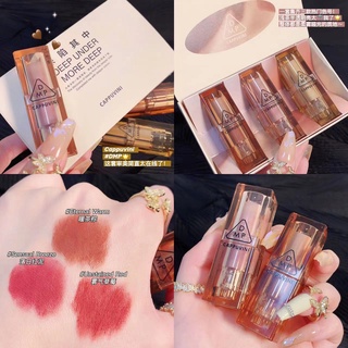 Set Lipstick cappuvini -CP67 เซตลิปสติก คาปูวินิ เนื้อแมท เนื้อกำมะหยี่ สีสวย เนื้อติดทน มีให้3สี