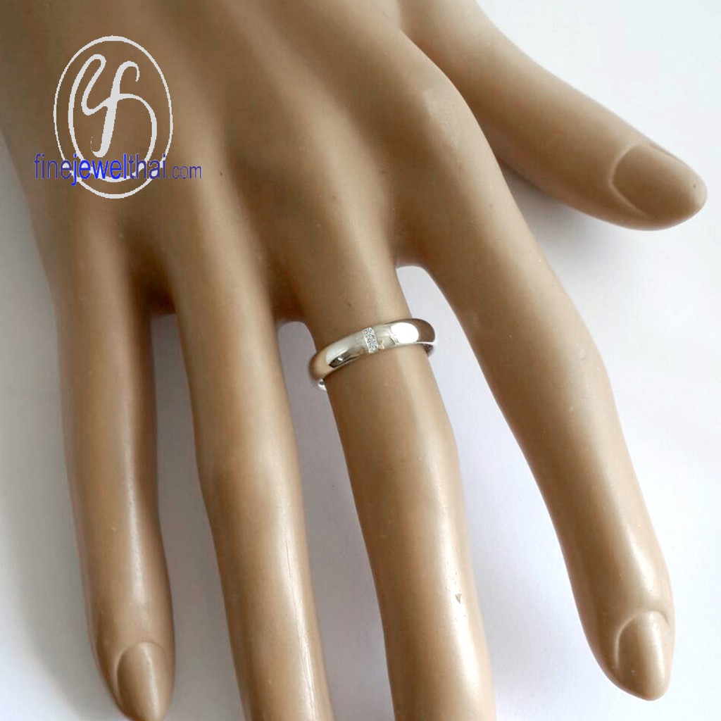 finejewelthai-แหวนเพชร-เพชร-แหวนหมั้น-แหวนแต่งงาน-diamond-cz-wedding-ring-silver-white-gold-r30147cz