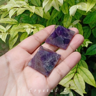 Amethyst | อเมทิสต์ 💜 ทรงพีระมิด อัญมณีสีม่วง ของสะสม #04-#05