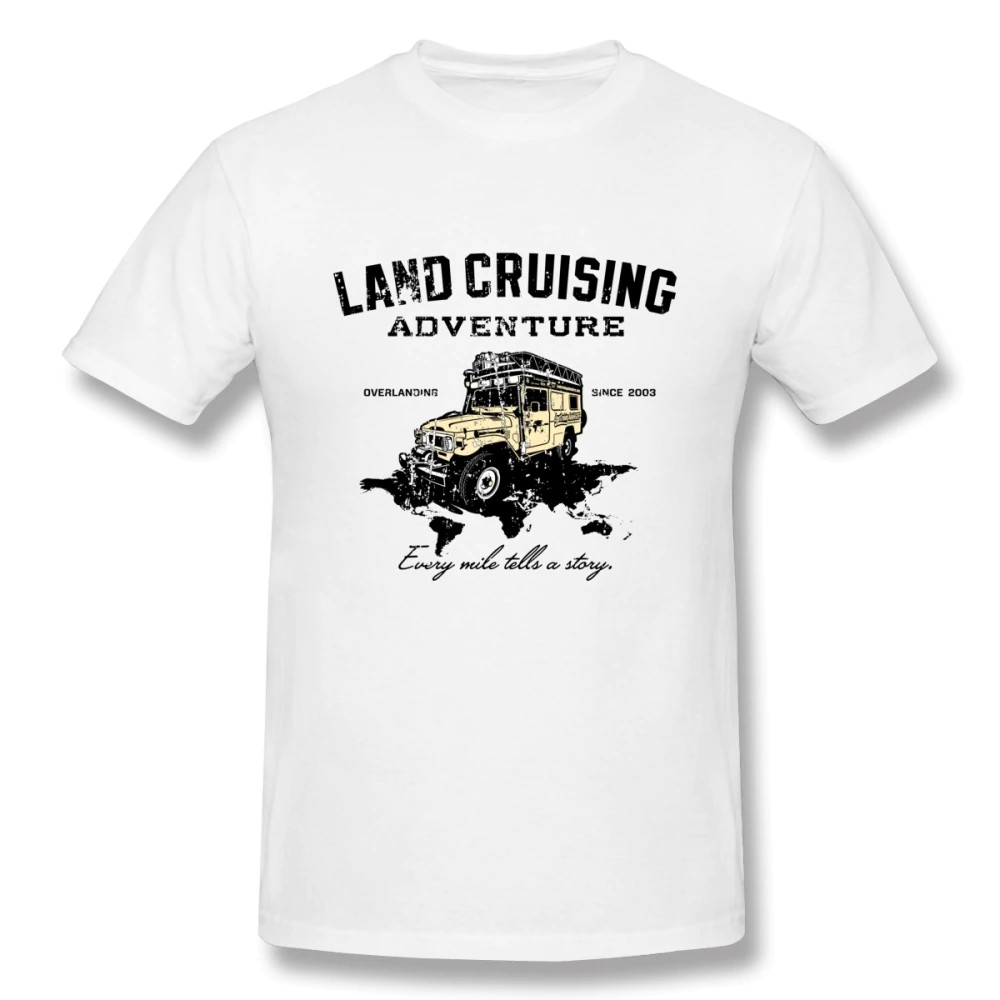 เสื้อยืดแขนสั้นพิมพ์ลายรถยนต์-land-cruiser