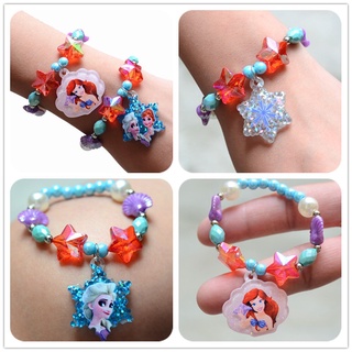 [Frozen] สร้อยข้อมือ จี้รูปดาวเอลซ่า เจ้าหญิง สําหรับเด็ก | สร้อยข้อมือ ลายการ์ตูนเด็กผู้หญิงตัวเล็ก | เครื่องประดับเจ้าหญิง Aisha