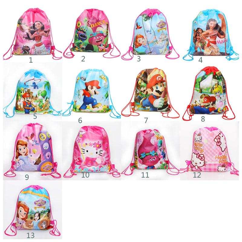 กระเป๋าเป้สะพายหลังลายการ์ตูน Hello Kitty / Princess / Mario
