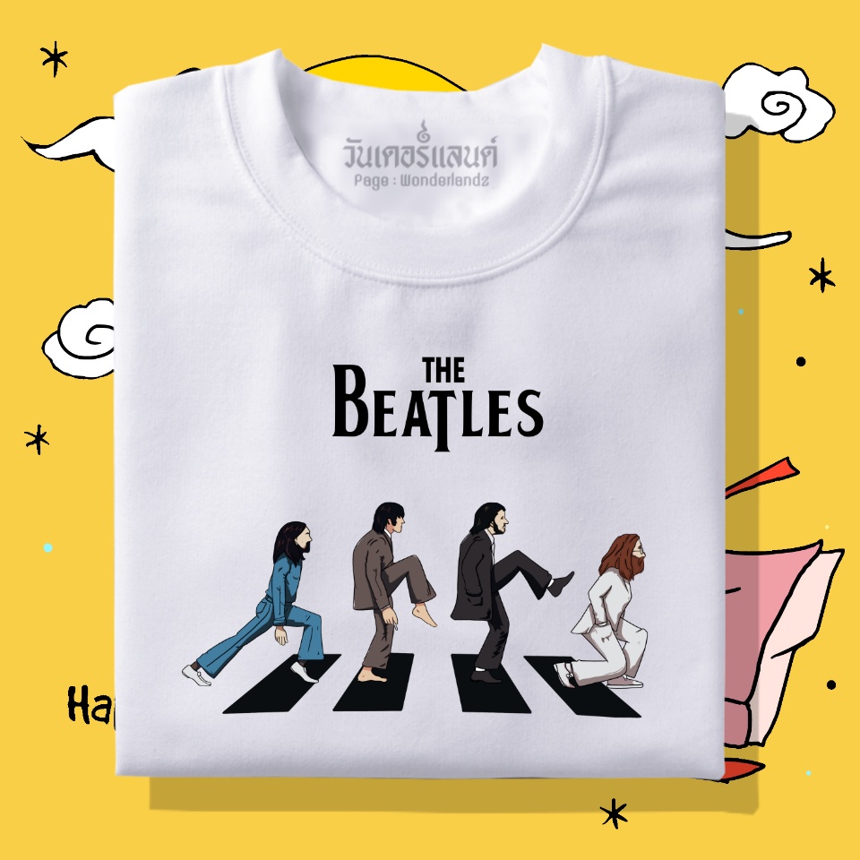 ราคาและรีวิวเสื้อยืด The Beatles คน 100% ผ้านุ่ม สกรีนคมชัด มีครบไซส์ อก 22-56 ( ใส่ได้ทั้งครอบครัว )
