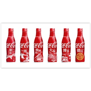 Coca Cola ขวดอลูมิเนียมจาก ญี่ปุ่น เซต 6 ขวด Niigata, Shonan, Hida Takayama, Osaka, Hakata และ Tokugawa