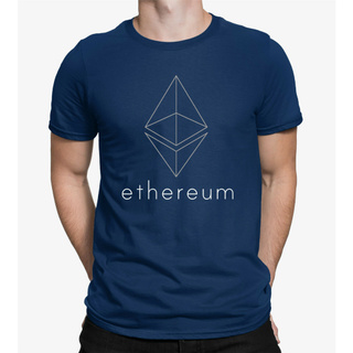 เสื้อยืด Ethereum ETH Crypto Coin Blockchain Network Technology Short sleeve t shirt 2022 new mens tops darkblue