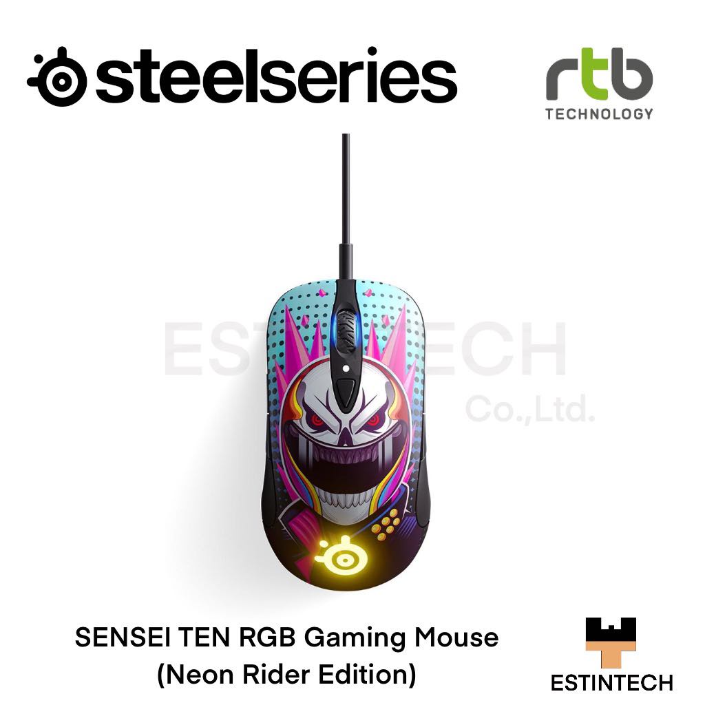 MOUSE (เมาส์) SteelSeries Sensei TEN RGB Gaming Mouse (Neon Rider ...