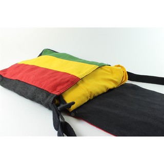 สินค้าราสต้า Messenger Bag Cannabis Leaf Green Yellow Red Zip กระเป๋าสะพายราสต้าสีสดใส Rasta Bag Green Yellow Red