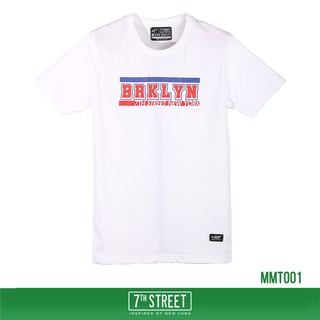 7th Street เสื้อยืด รุ่น MMT001 Mesh Textrue-ขาว ของแท้ 100%